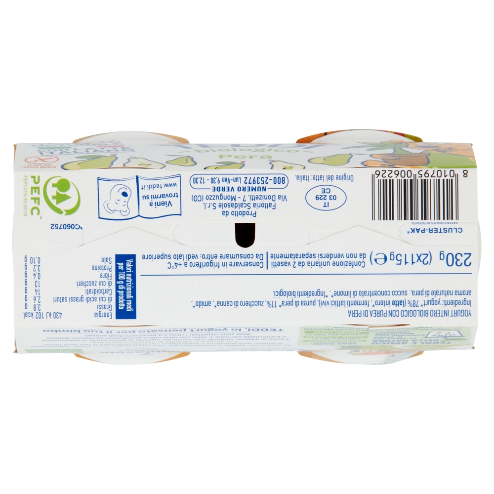 Yogurt Biologico Gusto Pera, 2x115 g